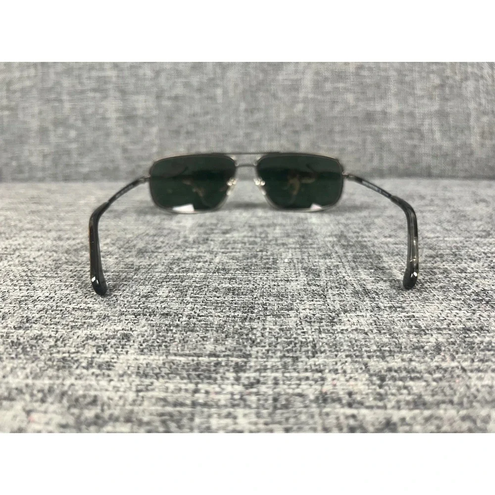 Brooks Brothers BB 4031-S Gunmetal Rectangular Aviator Sunglasses 61-13-130